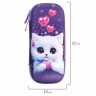 Пенал ЮНЛАНДИЯ, 1 отделение, 1 откидная планка, карман, EVA покрытие soft touch, 22х10х5 см, Cute cat, 273184 по низкой цене оптом 