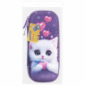 Пенал ЮНЛАНДИЯ, 1 отделение, 1 откидная планка, карман, EVA покрытие soft touch, 22х10х5 см, Cute cat, 273184 по низкой цене оптом 