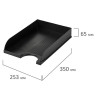 Лоток горизонтальный для бумаг BRAUBERG Standard, 350х253х65 мм, черный, 237947 по низкой цене оптом 