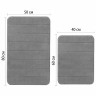 Комплект ковриков MEMORY EFFECT для ванной 50*80см и туалета 40*60см светло-серый LAIMA HOME, 608446 по низкой цене оптом 