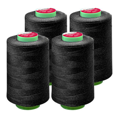 Нитки швейные 40/2 5000 ярд. (4572 м), Набор 4 черных, DEVELIA (Девелиа), 665428 по низкой цене оптом Нитки швейные 40/2 5000 ярд. (4572 м), Набор 4 черных, DEVELIA (Девелиа), 665428 по низкой цене оптом