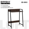 Стол на металлокаркасе BRABIX "LOFT CD-003", 640х420х840 мм, цвет морёный дуб, 641215 по низкой цене оптом Краснодар, Москва, Уфа, Казань, Барнаул, Владивосток, Хабаровск, Сахалин, Красноярск, Екатеренбург, 