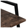 Стол на металлокаркасе BRABIX "LOFT CD-003", 640х420х840 мм, цвет морёный дуб, 641215 по низкой цене оптом Краснодар, Москва, Уфа, Казань, Барнаул, Владивосток, Хабаровск, Сахалин, Красноярск, Екатеренбург, 