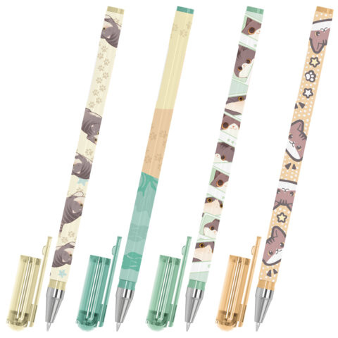 Ручка шариковая с принтом BRAUBERG "МИЛЫЕ КОТЫ", СИНЯЯ, SOFT TOUCH покрытие, узел 0,7 мм, линия письма 0,35 мм, 144478 по низкой цене оптом Ручка шариковая с принтом BRAUBERG "МИЛЫЕ КОТЫ", СИНЯЯ, SOFT TOUCH покрытие, узел 0,7 мм, линия письма 0,35 мм, 144478 по низкой цене оптом