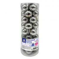 Шары ёлочные 32 шт, 2,5 см, "Tender Shine", пластик, серебристые, глянец, ЗОЛОТАЯ СКАЗКА, 592501