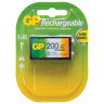 Батарейка аккумуляторная GP, Крона (20R8H, 6F22), Ni-Mh, 200 mAh, 1 шт., в блистере, 20R8H-2CRU1 по низкой цене оптом 
