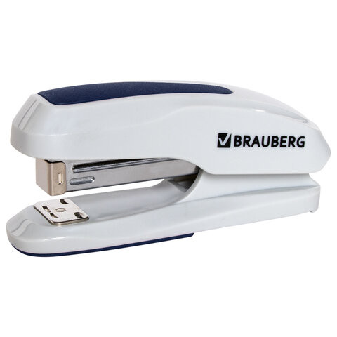 Степлер №24/6, 26/6 BRAUBERG "Extra", до 30 листов, серо-синий, 229087 по низкой цене оптом 