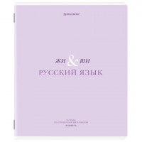Тетрадь предметная CREATIVE 48л, обложка картон, РУССКИЙ ЯЗЫК, линия, подсказ, BRAUBERG, 405118
