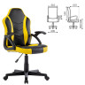 Кресло компьютерное BRABIX "Shark GM-203", экокожа, черное/желтое, 532514 по низкой цене оптом 