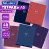 Тетрадь А5, 48 л., BRAUBERG, скоба, клетка, SoftTouch, NoteBookMono, (микс в спайке), 405325 по низкой цене оптом 