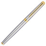 Ручка подарочная перьевая WATERMAN "Hemisphere Stainless Steel GT", серебристый корпус, позолоченные детали, синяя, S0920310 по низкой цене оптом Краснодар, Москва, Уфа, Казань, Барнаул, Владивосток, Хабаровск, Сахалин, Красноярск, Екатеренбург, 