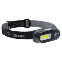 Фонарь налобный аккумуляторный КОСМОС 3Вт LED+3Вт СОВ, Li-ion, заряд от USB, KocH3WDLith