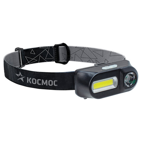 Фонарь налобный аккумуляторный КОСМОС 3Вт LED+3Вт СОВ, Li-ion, заряд от USB, KocH3WDLith по низкой цене оптом 