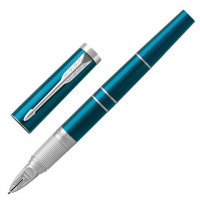 Ручка "Пятый пишущий узел" PARKER "Ingenuity Deluxe Green CT", корпус изумрудный, хромированные детали, черная, 1972231