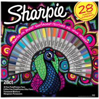 Набор перманентных маркеров Sharpie "Жар-птица" 27цв. (28шт.), пулевидный, 0,35/2мм, подарочная упаковка