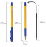 Ручка шариковая с грипом STAFF "Basic BP-14 Orange", СИНЯЯ, узел 0,7 мм, линия письма 0,35 мм, 143747 по низкой цене оптом 