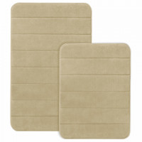 Комплект ковриков MEMORY EFFECT для ванной 50*80см и туалета 40*60см бежевый LAIMA HOME, 608447