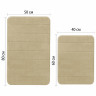 Комплект ковриков MEMORY EFFECT для ванной 50*80см и туалета 40*60см бежевый LAIMA HOME, 608447 по низкой цене оптом 