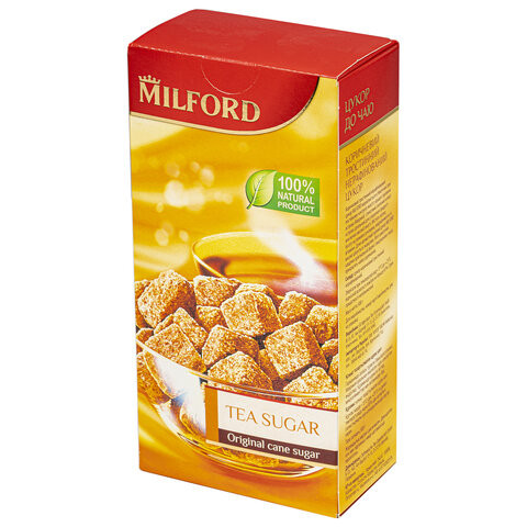 Сахар-рафинад MILFORD 0,5 кг, тростниковый, картонная упаковка, 979 по низкой цене оптом 
