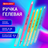 Ручка гелевая BRAUBERG DIAMOND NEON, ЧЕРНАЯ, корпус ассорти, игольчатый узел 0,5 мм, линия письма 0,25 мм, 144132 по низкой цене оптом Краснодар, Москва, Уфа, Казань, Барнаул, Владивосток, Хабаровск, Сахалин, Красноярск, Екатеренбург, 