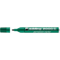 Маркер перманентный edding 2000C, рисования, круглый наконечник, заправляемый, 1.5-3 мм Зеленый