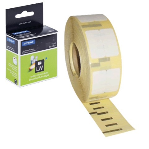 Картридж для принтеров этикеток DYMO Label Writer, этикетка 25х13 мм, в рулоне, 1000 шт./рулоне, удаляемые, белые, S0722530 по низкой цене оптом Краснодар, Москва, Уфа, Казань, Барнаул, Владивосток, Хабаровск, Сахалин, Красноярск, Екатеренбург, 