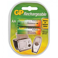 Батарейки аккумуляторные GP, АА, Ni-Mh, 1800 mAh, КОМПЛЕКТ 2 шт., блистер, 180AAHC-2DECRC2