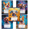 Тетрадь 12 л. BRAUBERG, линия, обложка картон, DOGS, 107281 по низкой цене оптом 