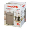 Ведро-контейнер для мусора (урна) с педалью LAIMA "Classic", 5 л, серое, матовое, металл, со съемным внутренним ведром, 602849 по низкой цене оптом Краснодар, Москва, Уфа, Казань, Барнаул, Владивосток, Хабаровск, Сахалин, Красноярск, Екатеренбург, 