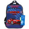Ранец BRAUBERG QUADRO, 3 отделения, с брелком, "Rapid style", 37х28х18 см, 270603 по низкой цене оптом 