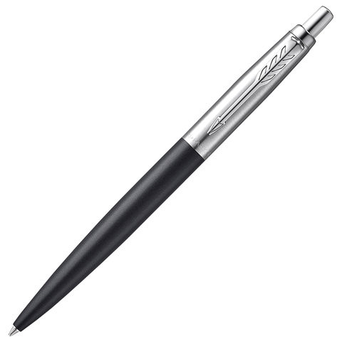 Ручка шариковая PARKER "Jotter XL", УТОЛЩЕННЫЙ корпус, черный матовый лак, детали из нержавеющей стали, синяя, 2068358 по низкой цене оптом 