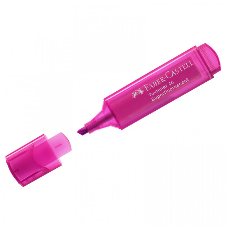 Текстовыделитель Faber-Castell "46 Superfluorescent" флуоресцентный розовый, 1-5мм по низкой цене оптом Краснодар, Москва, Уфа, Казань, Барнаул, Владивосток, Хабаровск, Сахалин, Красноярск, Екатеренбург, 