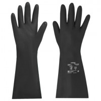 Перчатки латексные КЩС-1 ULTRA STRONG химически устойчивые, двухслойные, цвет чёрный, размер 8-8,5 (M), RABBITEX Expert, 609271