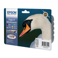 Картридж струйный EPSON (C13T11174A10) Stylus TX650/T50/R270/R390/RX590, комплект, оригин., 6 цв.