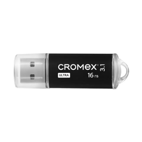 Флеш-диск 16GB CROMEX Ultra USB 3.1, металлический корпус, черный, 514162 по низкой цене оптом Флеш-диск 16GB CROMEX Ultra USB 3.1, металлический корпус, черный, 514162 по низкой цене оптом