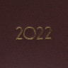 Планинг датированный 2022 305х140 мм BRAUBERG "Select", под кожу, коричневый, 112724