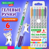 Ручки гелевые МЕТАЛЛИК BRAUBERG KIDS "CUTE ANIMALS", НАБОР 6 ЦВЕТОВ, корпус с печатью, узел 1 мм, линия письма 0,7 мм, 144440 по низкой цене оптом 
