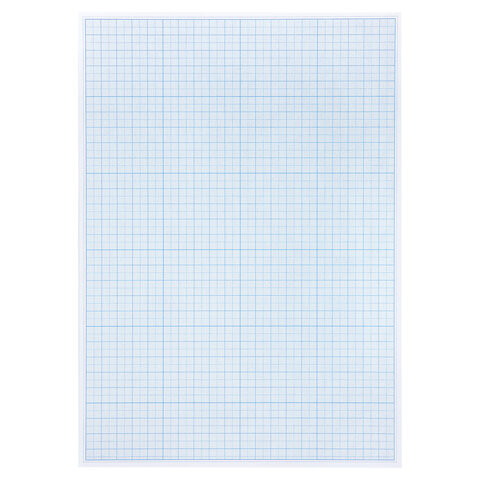 Бумага масштабно-координатная (миллиметровая), планшет А4, голубая, 20 листов, 80 г/м2, STAFF, 113490