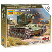 Модель для сборки ТАНК "Тяжелый советский КВ-2", масштаб 1:100, ЗВЕЗДА, 6202