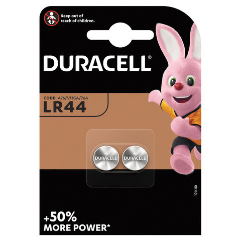 Батарейки DURACELL, LR44 (V13GA, 76A), алкалиновые, КОМПЛЕКТ 2 шт., блистер, 81488664 по низкой цене оптом 