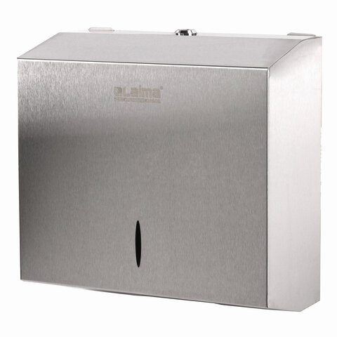 Диспенсер для полотенец LAIMA PROFESSIONAL INOX, (Система H3) V-сложения, нержавеющая сталь, матовый, 605696 по низкой цене оптом Краснодар, Москва, Уфа, Казань, Барнаул, Владивосток, Хабаровск, Сахалин, Красноярск, Екатеренбург, 