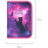 Пенал BRAUBERG, 1 отделение, 1 откидная планка, полиэстер, 21х14 см, "Space cat", 270712 по низкой цене оптом 