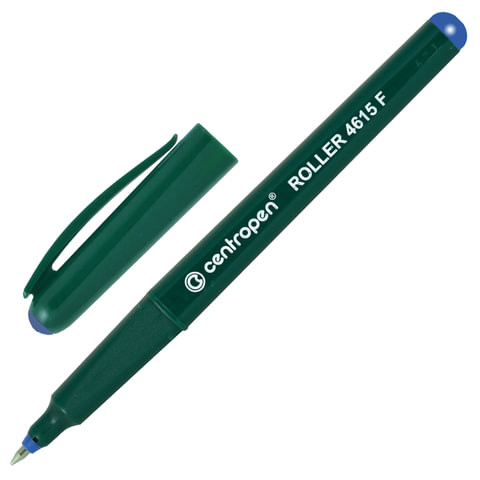 Ручка-роллер CENTROPEN, СИНЯЯ, трехгранная, корпус зеленый, узел 0,5 мм, линия письма 0,3 мм, 4615, 3 4615 0106 по низкой цене оптом 