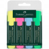 Набор текстовыделителей FABER-CASTELL 4 шт., АССОРТИ, "1548", линия 1-5 мм, 154804 по низкой цене оптом 