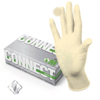 Перчатки смотровые латексные CONNECT неопудренные, 50 пар (100 штук), размер M (средний), -