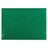Папка-конверт с кнопкой прозрачная А4 BRAUBERG UNIVERSAL, до 100 листов, зеленая, 0,15 мм, 273074 по низкой цене оптом 