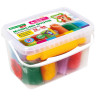 Пластилин-тесто для лепки BRAUBERG KIDS, 12 цветов, 600г, 6 формочек, 1 скалка, ведерко, 106721, TA1068V по низкой цене оптом 