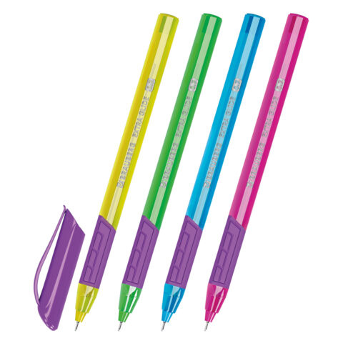 Ручка шариковая масляная с грипом BRAUBERG "Extra Glide GT Color", СИНЯЯ, трехгранная, игольчатый наконечник 0,7 мм, линия 0,5 мм, 144264 по низкой цене оптом Ручка шариковая масляная с грипом BRAUBERG "Extra Glide GT Color", СИНЯЯ, трехгранная, игольчатый наконечник 0,7 мм, линия 0,5 мм, 144264 по низкой цене оптом