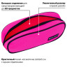 Пенал-косметичка BRAUBERG овальный, полиэстер, "Pink", 22х9х5 см, 229270