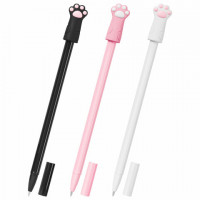 Ручка с топпером шариковая масляная FUNSTER "CAT PAWS", СИНЯЯ, корпус ассорти, пишущий узел 0,7 мм, линия письма 0,35 мм,144369